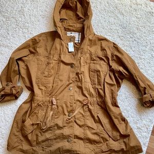 NWT. Maurice’s Women’s Utility Jacket. Size 3 (Plus). Camel Color.